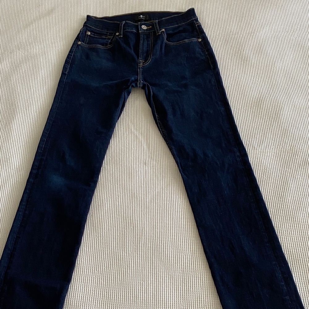 7 for All Mankind “The Straight” Women's Dark Blue Jeans. 28 waist